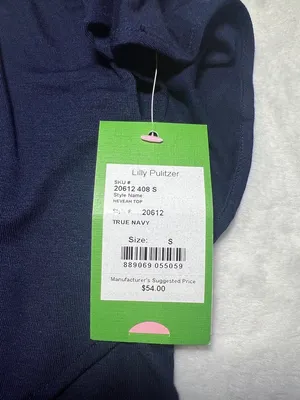 Lilly Pulitzer Navy One-Shoulder Ruffle Top thumbnail 3