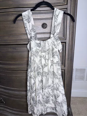 Natural and Green Tropical Print Sundress thumbnail 2