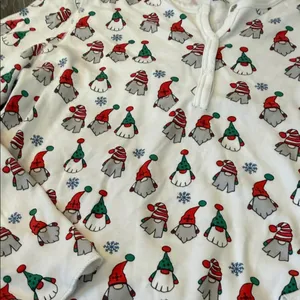 Roller Rabbit womens XS Pima cotton Festive gnome Pajama lounge Top thumbnail 3