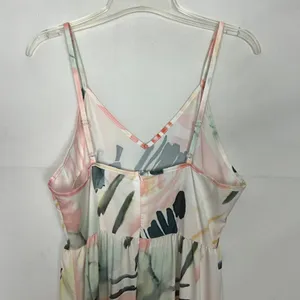 Womens Babydoll Maxi Dress Medium Painter Artsy Floral Beachy Vacation Travel thumbnail 11