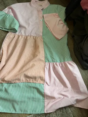 Andthewhy Pin Stripe Color Block Dress size small thumbnail 3