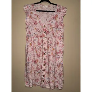 Maurices Floral Button Front Mini Dress Flutter Sleeve XL Pockets Cottagecore thumbnail 2