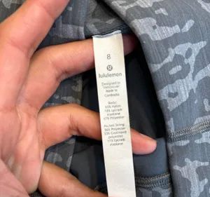 Lululemon gray & black camouflage leggings #activewear #athleisure thumbnail 3