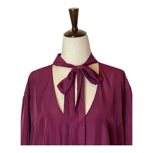 GB X Amanda Uprichard Maroon Gwynnie‎ Bee Long Sleeve Tie Neck Shift Dress 2X thumbnail 5
