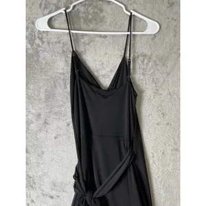 MESHKI Caroline Draped‎ Wrap Midi Dress Black XXS Cocktail Party Wedding New thumbnail 4