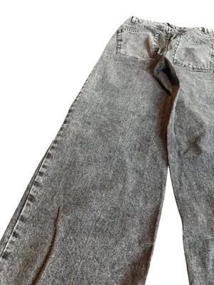 Pimkie Washed Black Denim Wide Leg Jeans High Waisted Classic Size 34 0-2 Womens thumbnail 11