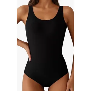 Aleumdr Womens One Piece Swimsuits Athletic Training Black M thumbnail 3