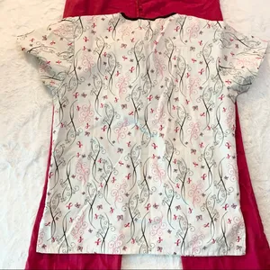 Breast Cancer Awareness Scrub Top Medium thumbnail 4