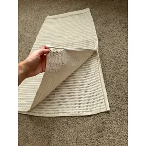 Everlane The Crochet Knit Skirt In Cream White Medium Organic Cotton thumbnail 5