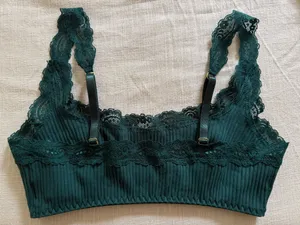 SheIn Dark Green Lace Trim Cami thumbnail 4
