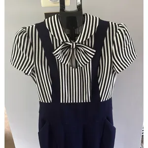 VFemage Women's black white strip navy blue vintage-style‎ sailor dress Size 12 thumbnail 2