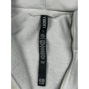 Vuori Hoodie Half Zip White Cropped Sweatshirt XL Organic Cotton Pullover thumbnail 3