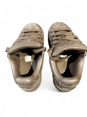 Fenty Beauty Kids Suede Sneakers in Taupe Brown thumbnail 3
