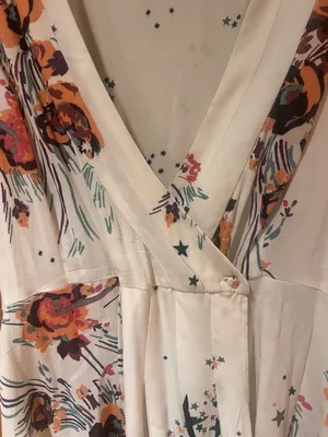 Free People Back To The Basics Floral Tunic Blouse Mini Dress Ivory Size‎ Small thumbnail 10
