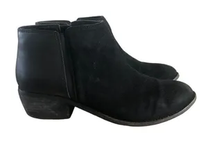 Dune‎ London Penelope Black Leather Ankle Bootie 39/8 thumbnail 1