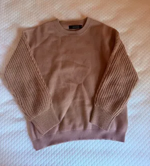 Zesica Tan Cable-Sleeve Crewneck Sweater - Men's thumbnail 1