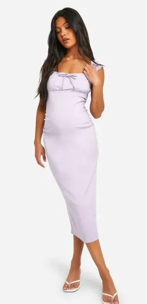 Boohoo Maternity Lilac Dress thumbnail 1