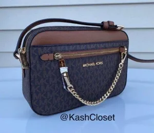 Michael Kors Brown Chain Crossbody Large Purse thumbnail 1