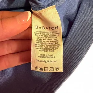 Aritzia Babaton Sculpt Knit Cross Halter Crop Top Blue M thumbnail 4