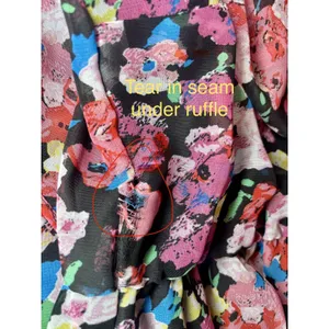 Mimi Chica Floral Ruffle Mini Dress Open Back Strappy Medium thumbnail 4