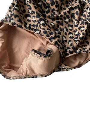 Aerie Leopard Print One Piece Swimsuit Beige Size XS Beach Vacation Resortwear thumbnail 9