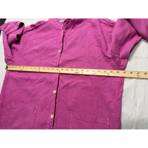 Sunbelt Women's XL Magenta Pink 100% Linen 2 Piece Shirt and Pants Set USA Made thumbnail 13