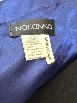 Narianna NWT Navy Blue size S Formal dress with matching shawl thumbnail 7