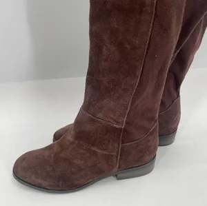 Lucky Brand Calypso Boots Size 6 Tall Over The Knee Suede Chocolate Brown Suede thumbnail 4