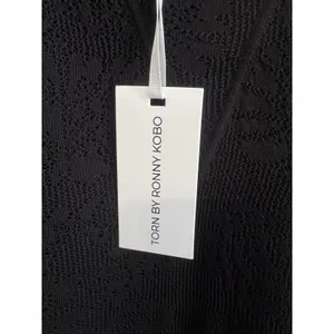 Torn by Ronny Kobo Cami Black‎ Open Knit Lace Tank Top Sleeveless Tank Large NWT thumbnail 2