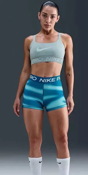 Nike Pro Shorts Green Abyss Size Medium IH7636-301 thumbnail 1