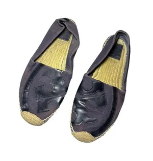 Tory Burch Navy Blue Lonnie Espadrille Flats thumbnail 1