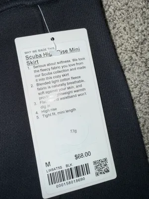 lululemon Scuba High-Rise Mini Skirt in Black thumbnail 2