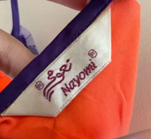 Vintage Nayomi Orange & Purple Lingerie Sleeveless Top Size Medium thumbnail 5
