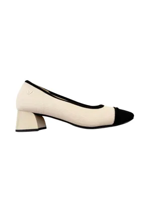 Vivaia Julie Pro Round Toe Chunky Heels in Black Beige Size 36 thumbnail 12
