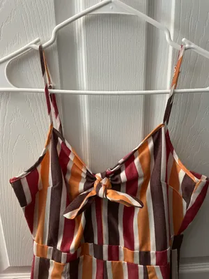 Striped Tie-Front Jumpsuit thumbnail 4