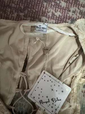 NWT Selfie Leslie Take Note Laced-Back Frill Shoulder Lace Jumpsuit Nude boho jumpsuit thumbnail 6