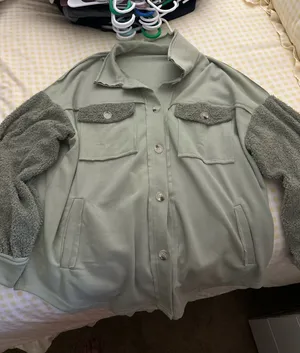 Shein Green Shacket thumbnail 1