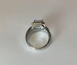 Silver Toned Crystal Ring thumbnail 5