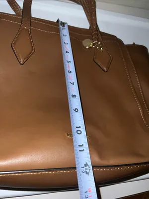 Nine West Cognac Brown Structured Tote thumbnail 10