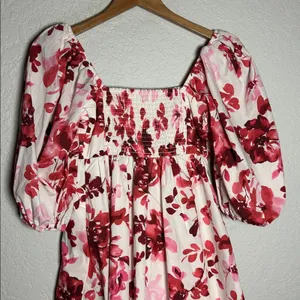 NEW Abercrombie & Fitch Emerson Poplin XST Mini Dress Summer Vaca Floral Tall thumbnail 9