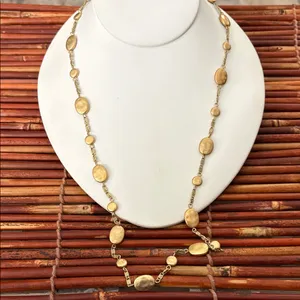 Lia Sophia Gold Oval Necklace 31”-34” thumbnail 1