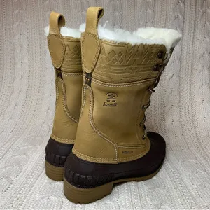 Kamik Siennah Women's Snow Mid Calf Boot in Beige Tan thumbnail 4