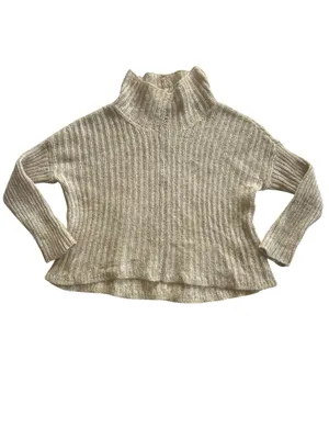 Eileen Fisher Mohair Knit Wide Mock Turtleneck Oversized Sweater Sz S Lagenlook thumbnail 2