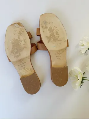 Bruno Magli Fina Slide Leather Sandal Tan thumbnail 9