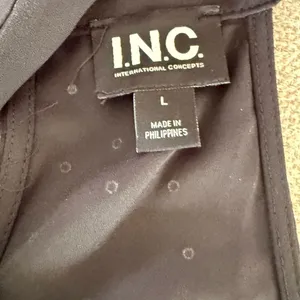 Inc back and gold stud halter cross neck top L Black Size L thumbnail 5