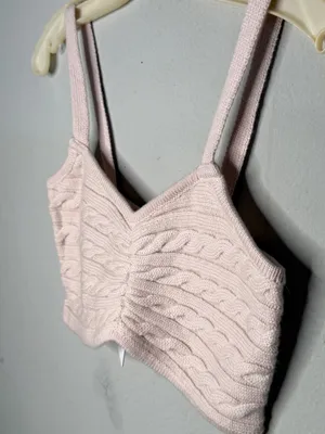 Olivaceous Wool Blend Sweater Bralette nwt thumbnail 2