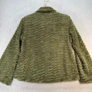 Patagonia Pelage Faux Fur Jacket‎ Cozy Warm Olive Green Coat Womens Size S thumbnail 8
