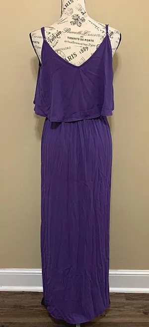 Purple Ruffle Maxi Dress thumbnail 5