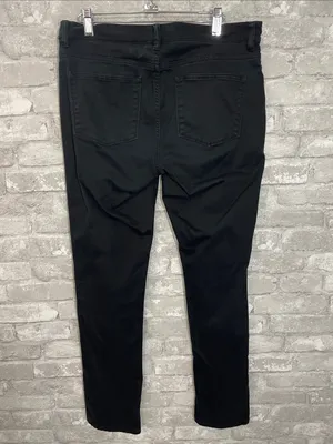 Ralph Lauren Black Coated Plush Denim Jeans thumbnail 3