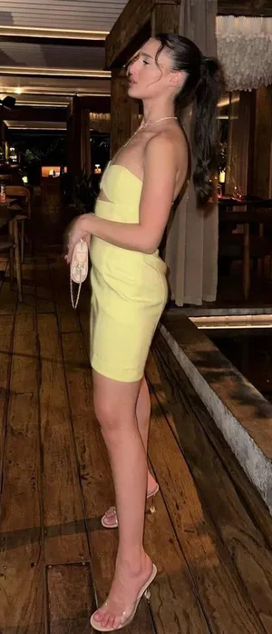 ZARA Bodycon Strapless Mini Lemon Party Coctail Shower Bridal 🍋Dress thumbnail 10